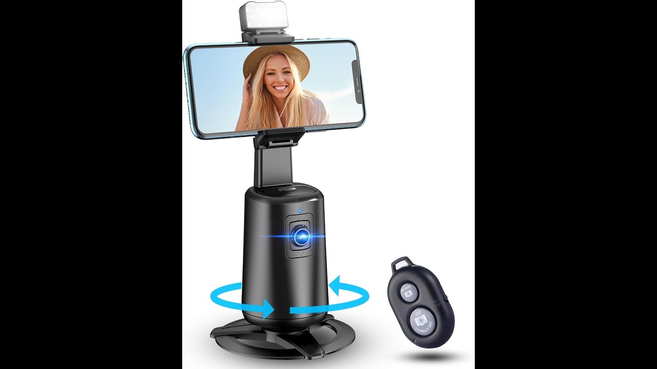 Auto Face Tracking Tripod 360° Rotating Auto Tracking Phone Stand, No App, Phone Camera  B0CPXP7PVX