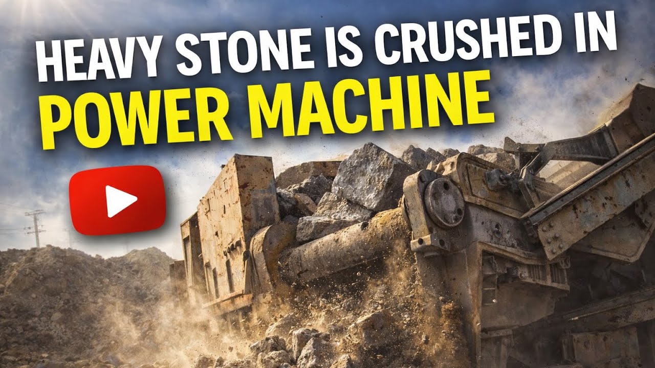 Heavy Stone Crushed in Power Machine | Extreme Stone Crushing