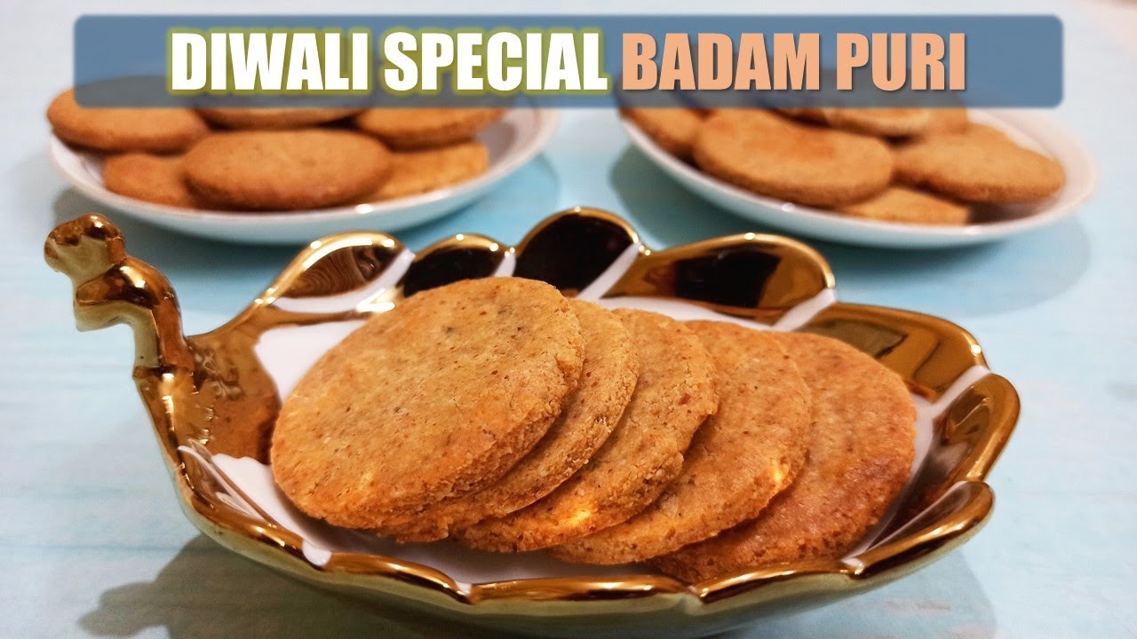 Diwali Special Badam Puri Recipe | Flourless without butter | Diwali Mithai recipe | Without frying