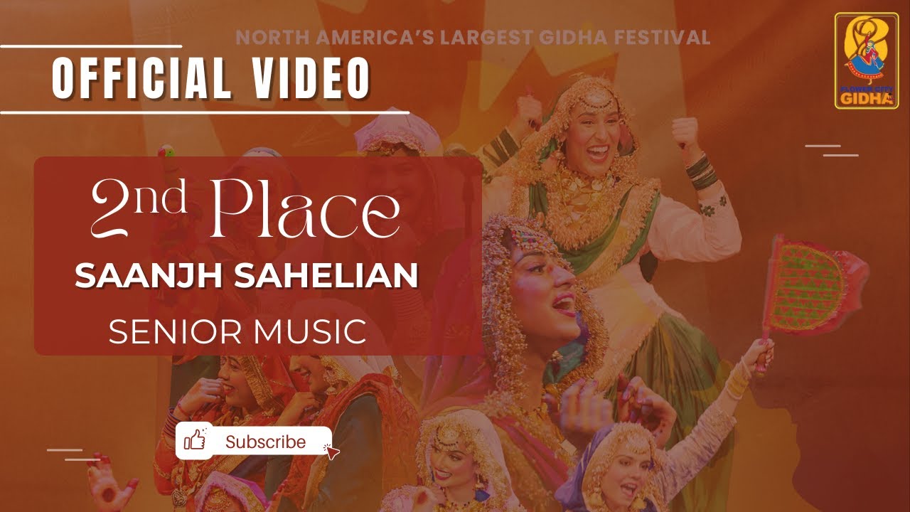 SAANJH SAHELIAN || 2nd Place || Flower City Gidha 2025 || Senior Music Gidha Category