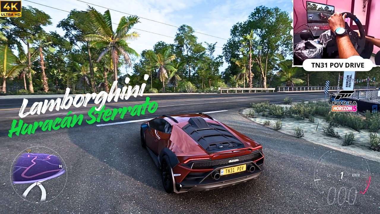 Lamborghini Huracán Sterrato | Forza Horizon 5 | Logitech G923 Wheel Gameplay | 4K