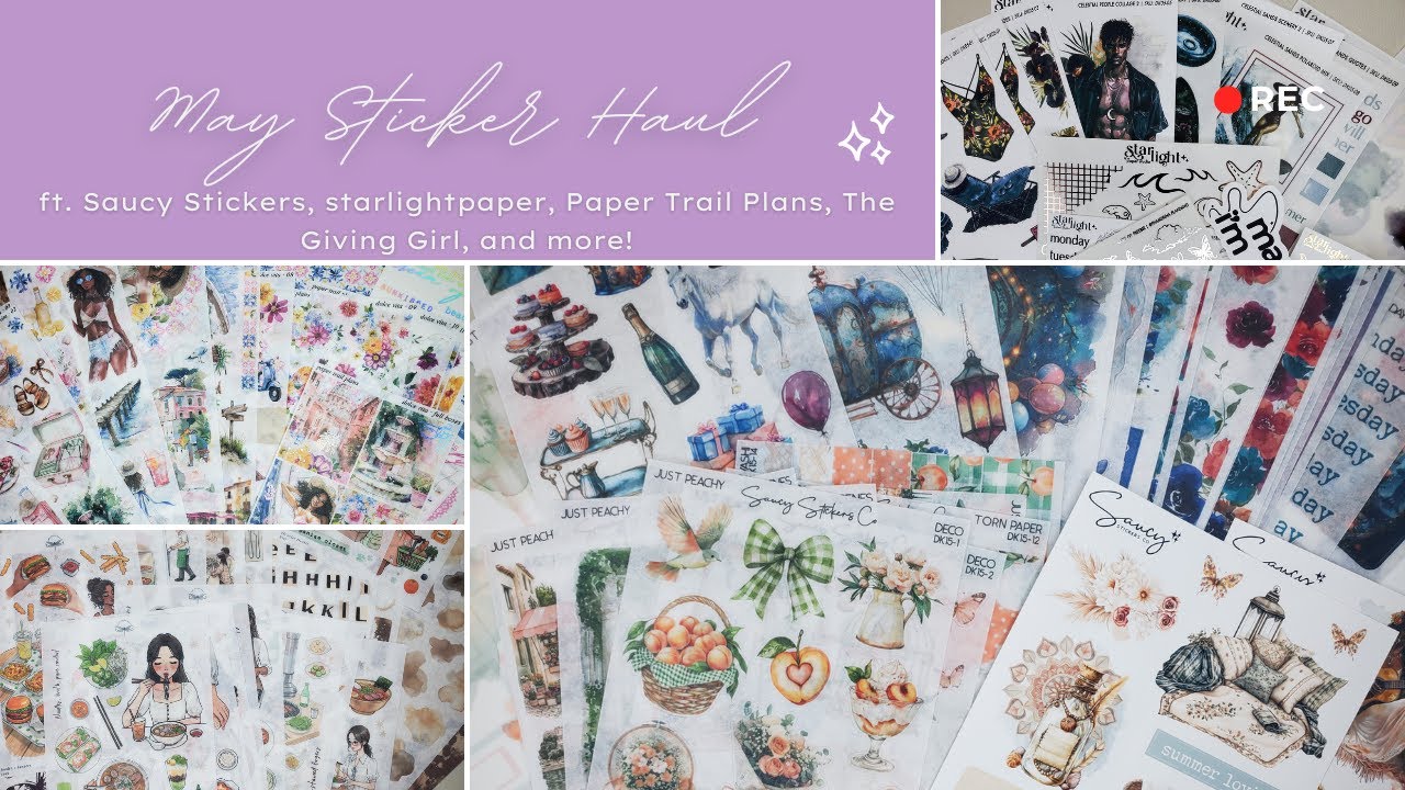 May 2025 Haul | ft. Saucy Stickers, starlightpaper, Paper Trail Plans, The Giving Girl and more!