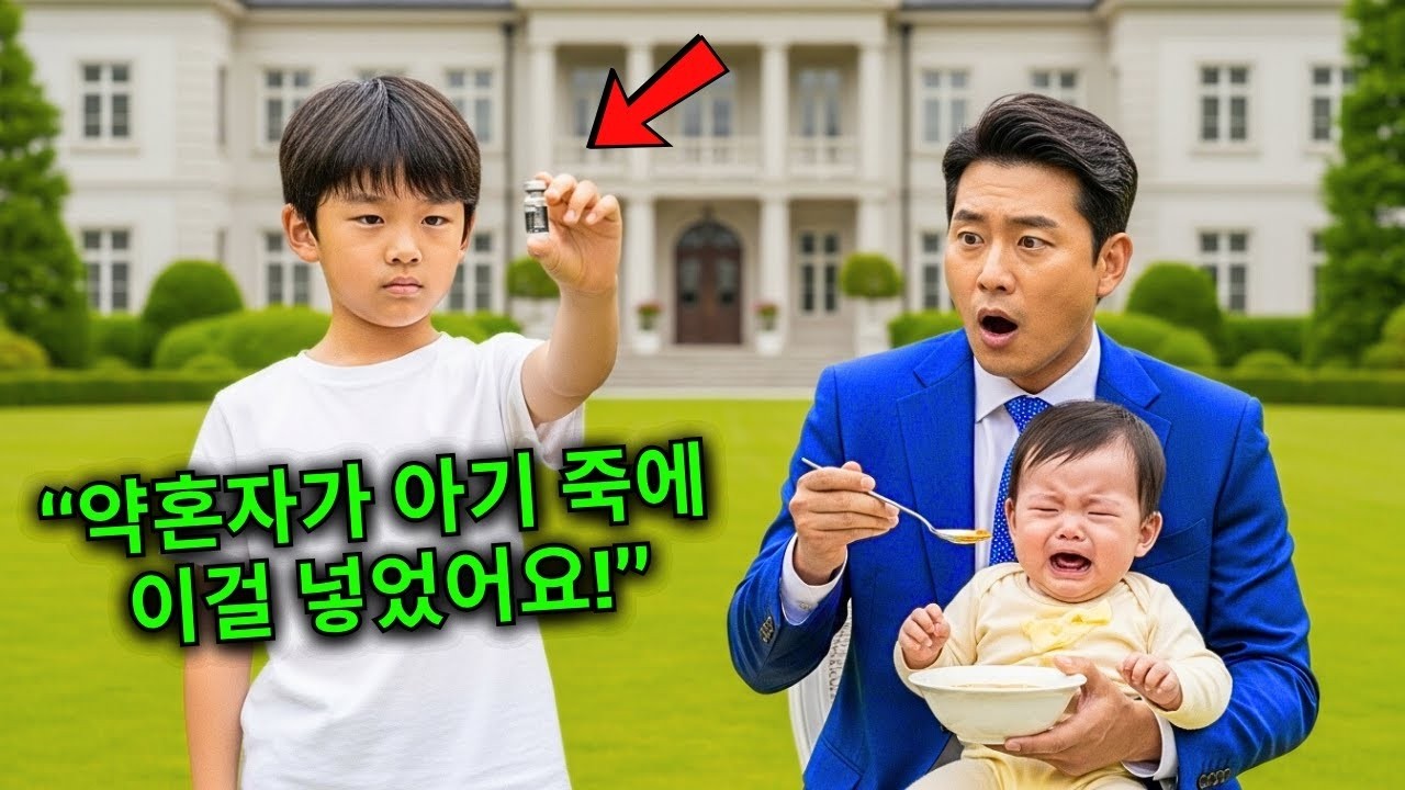 “약혼자가 아기 죽에 이걸 넣었어요!” 청소부의 아들이 억만장자에게 말했다  그리고 그가 냄새를 맡는 순간, 공황에 빠졌다