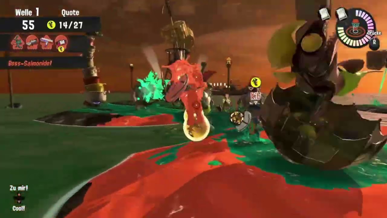 Splatoon 3, Salmon Run, Challenge, Sastrugi, 103 Golden Scales so far.