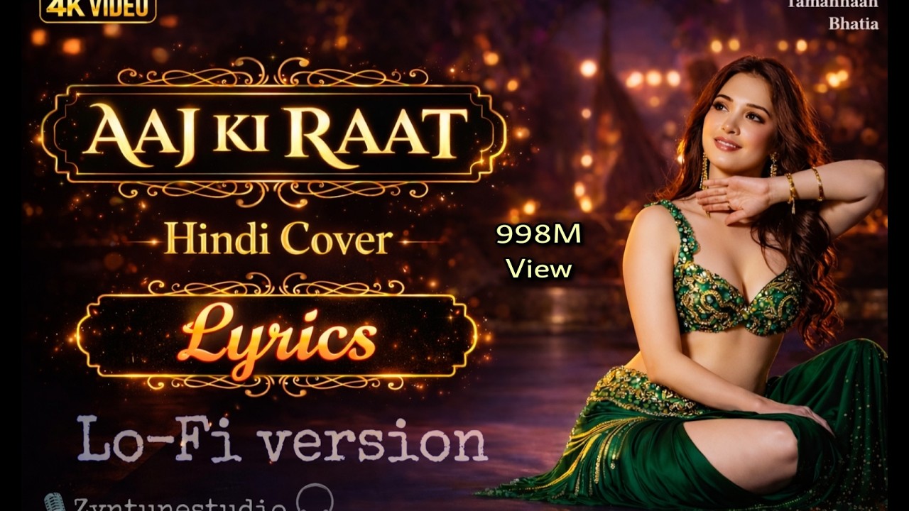 ​Aaj Ki Raat - Hindi Version | Cover | Soulful Female | Lyrical Lo-Fi | Stree 2 | ZynTune Studio