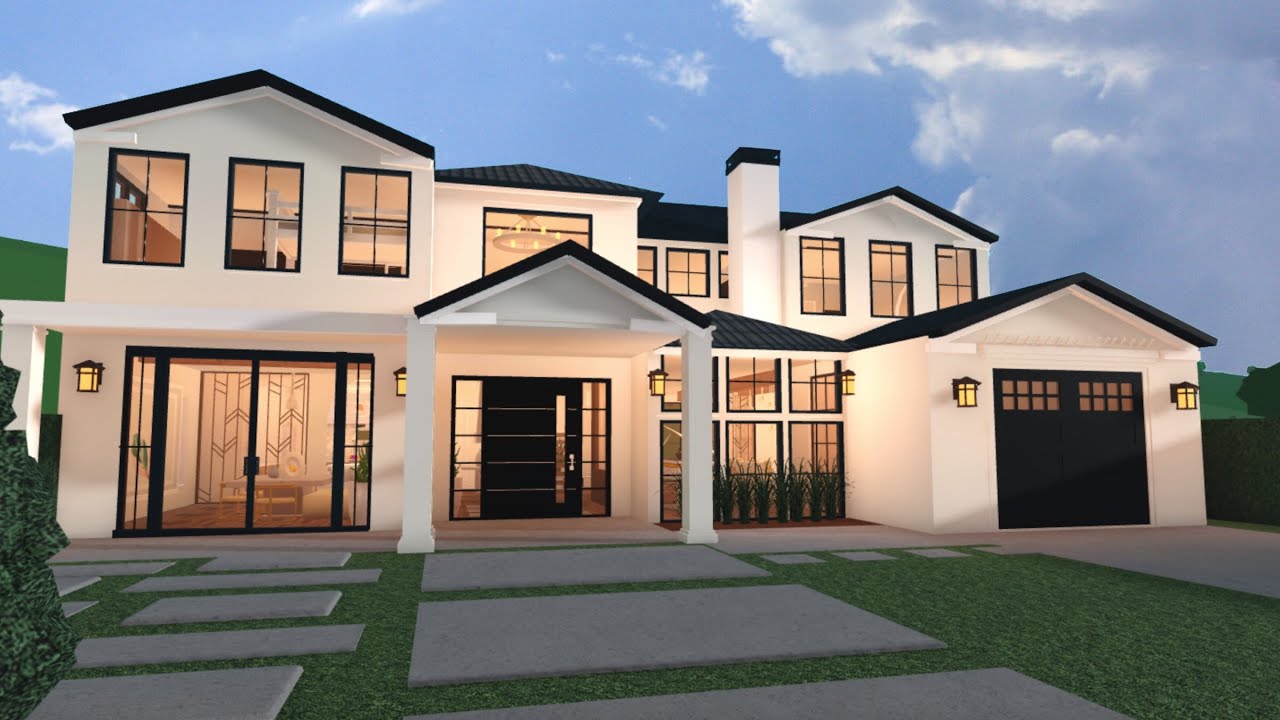 Bloxburg | Modern Mediterranean Spanish Style House