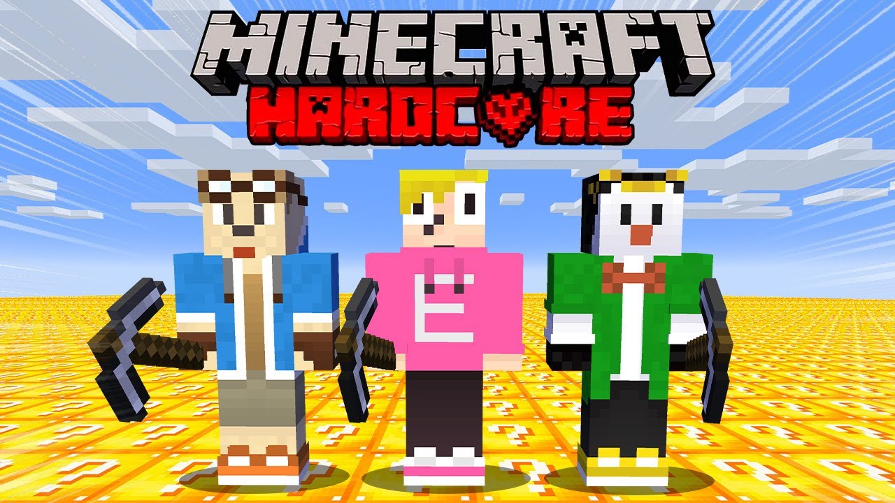 死んだら終了！ラッキーブロックの世界でハードコアサバイバル！【マイクラ】