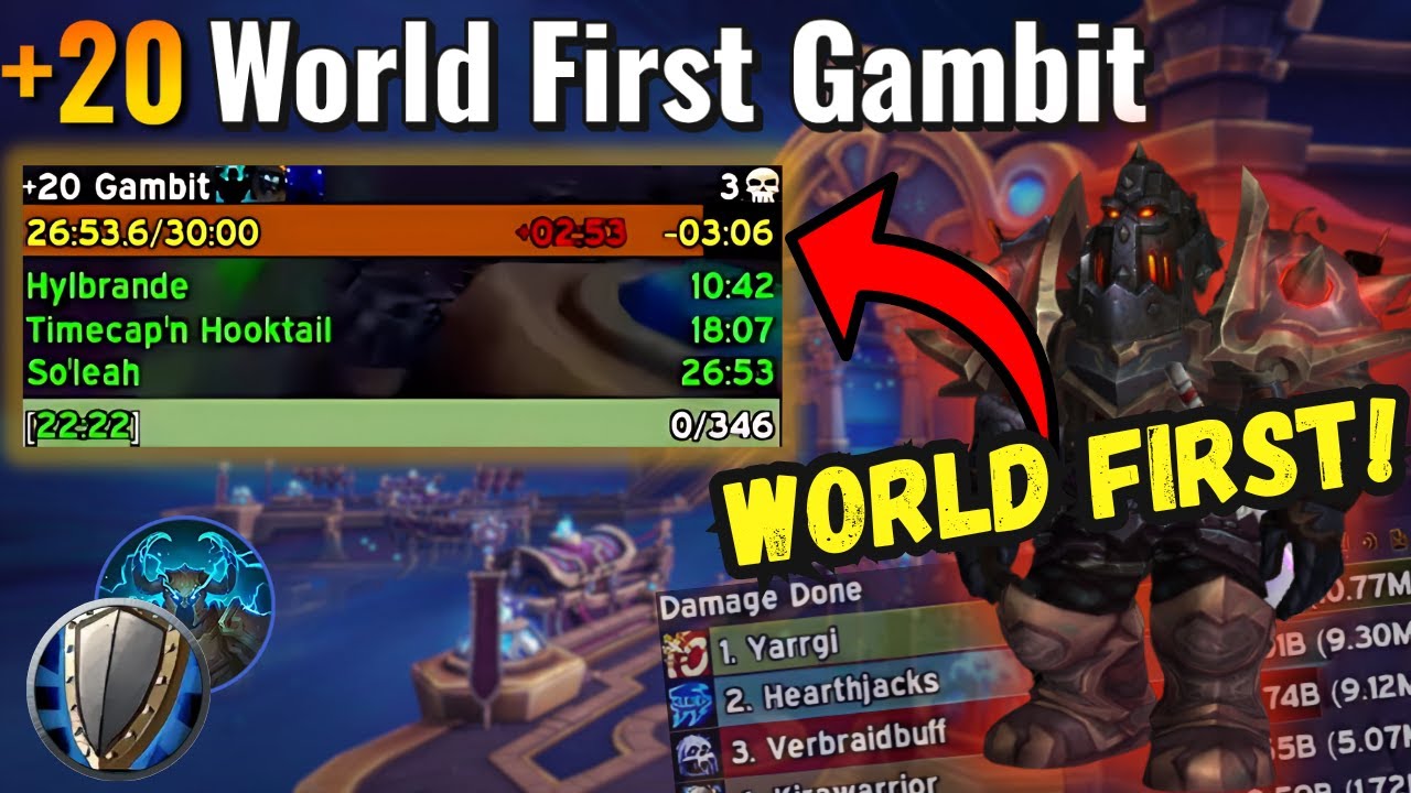 World First +20 So'leah's Gambit! | Protection Warrior PoV!