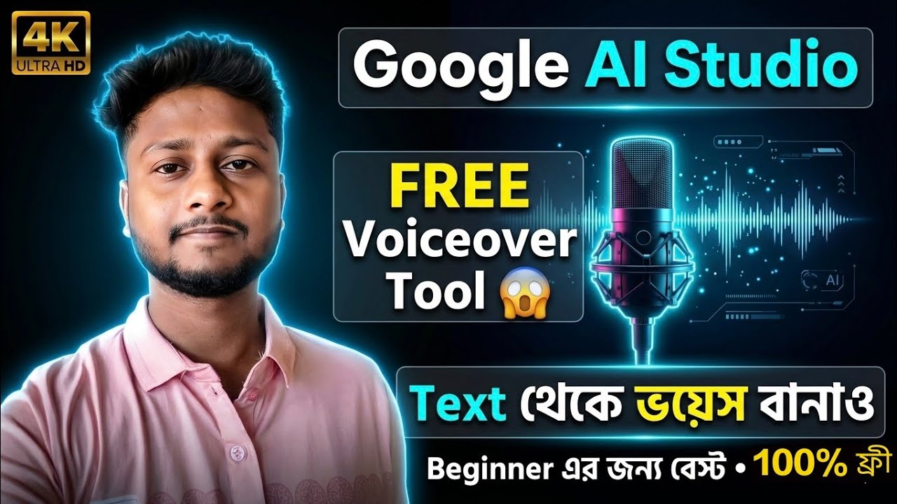 Free AI Voice Generator Bangla 2026 😱 | Google AI Studio Tutorial | Real Human Voice