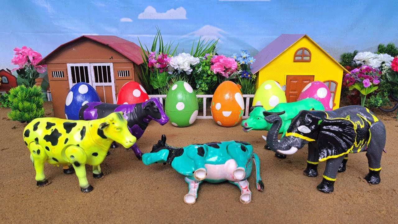 AMAZING TOY WALKING COW AND ELEPHANT🐄🐘WADIDAU‼️PROSES POTONG SAPI KURBAN SIMOLASI Part 26