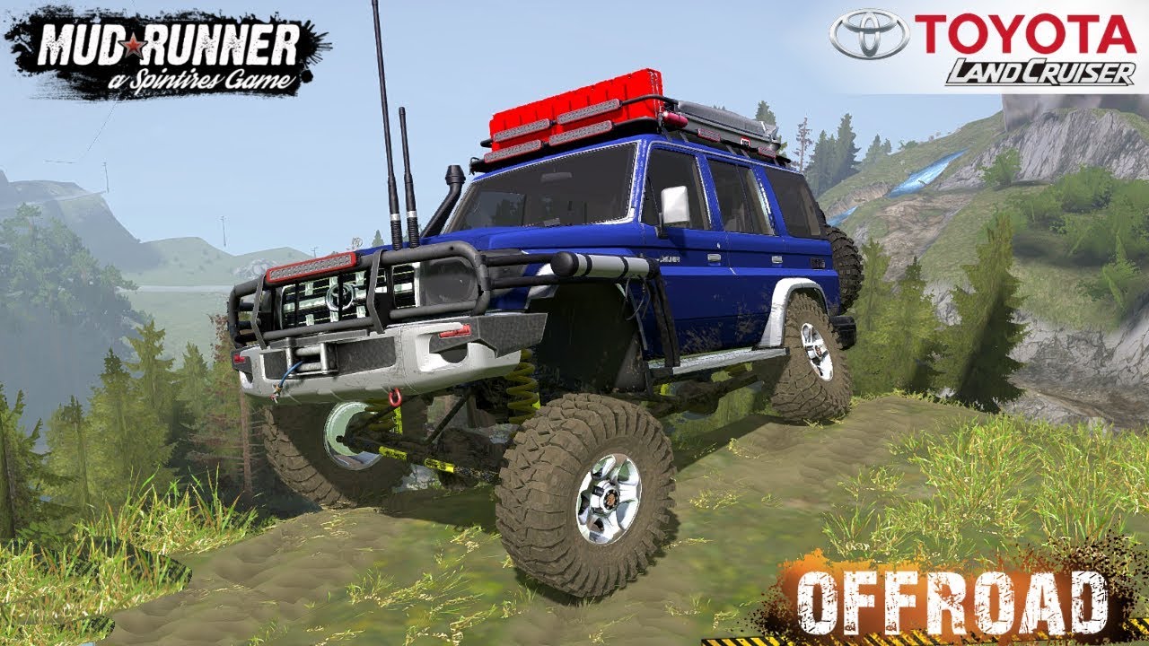 Spintires: MudRunner - TOYOTA LAND CRUISER LX V6 Off-road Driving in Alpine Mountains
