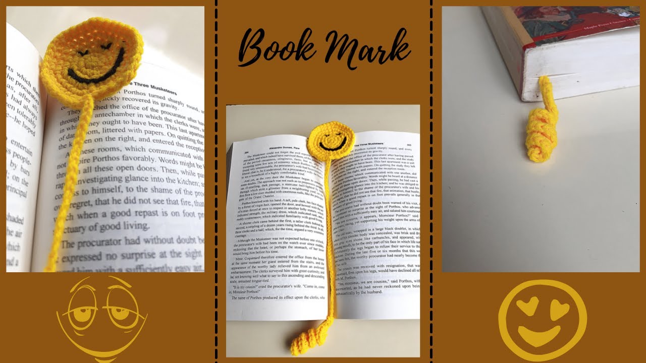 Crochet Smiley Bookmark | Beginner Level