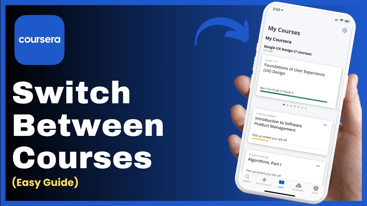 How to Switch Between Courses in Coursera
