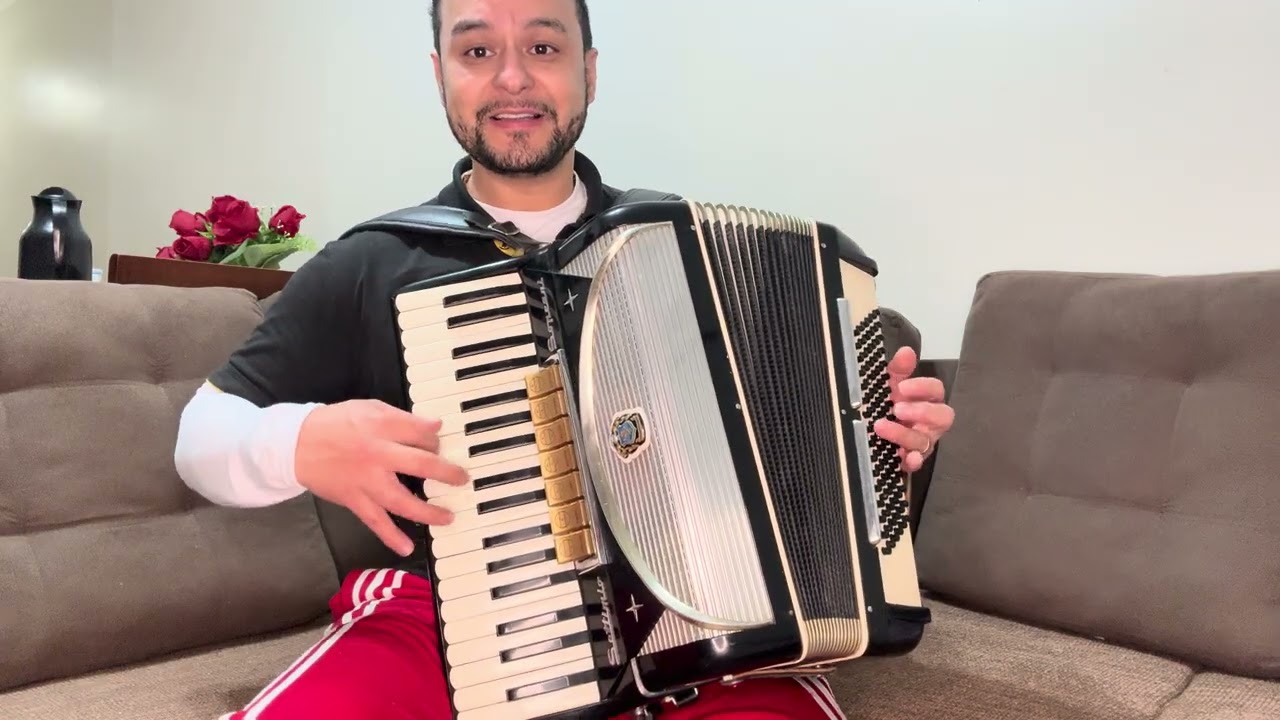 Acordeon Setimio Soprani 96 Baixos / Mesma Scandalli 