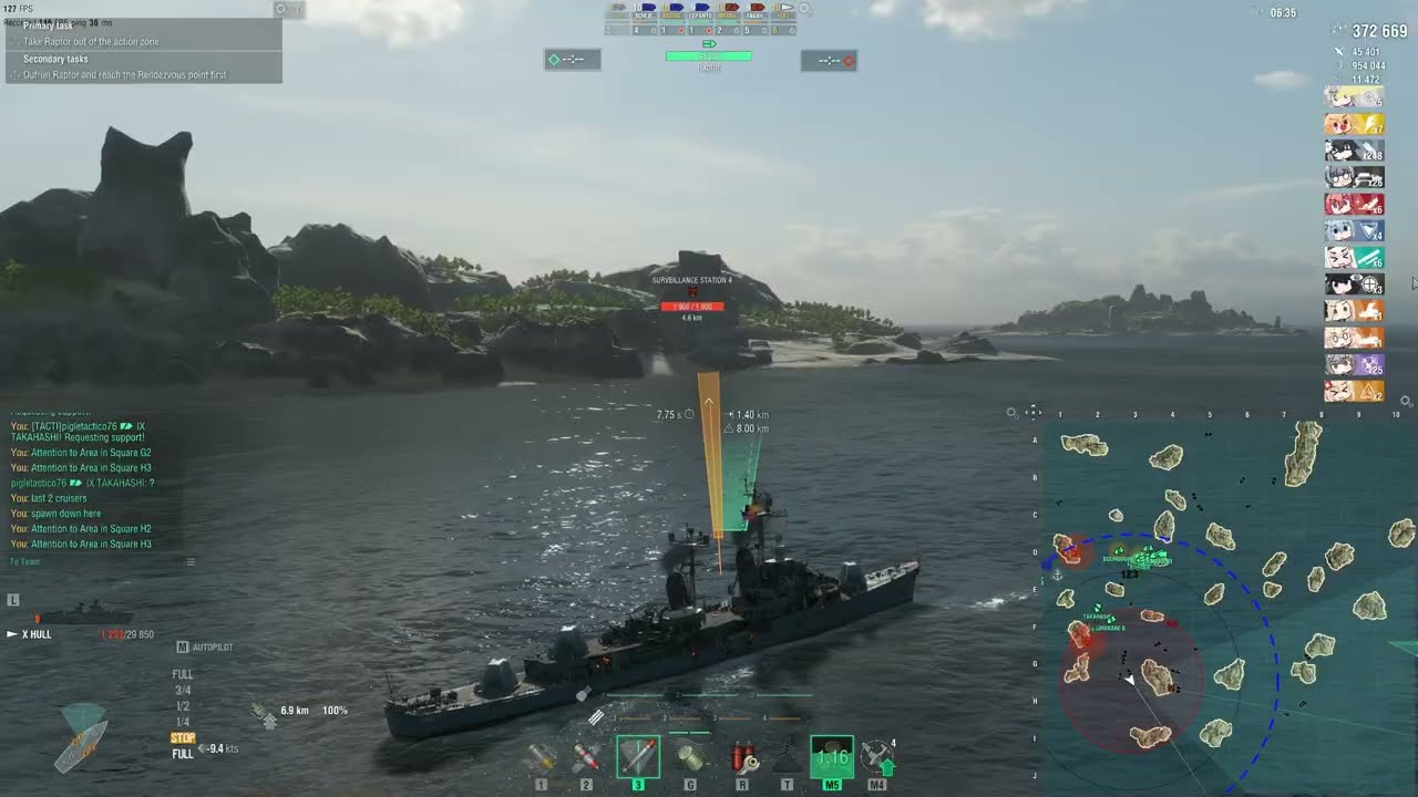 WoWs Operations Gameplay #28 Hull (ship/com build in description)