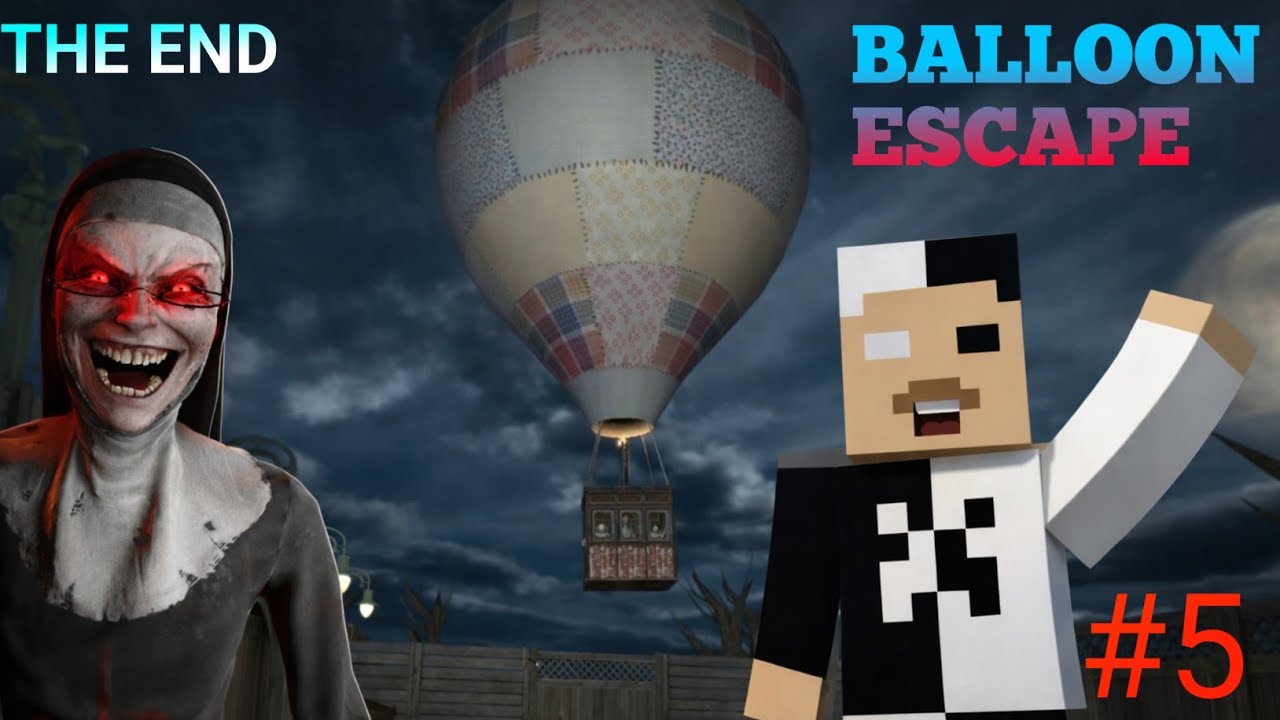 FINALLY BALLOON ESCAPE WITH KIDS |#5  EVIL NUN HORROR GAMEPLAY THE END 