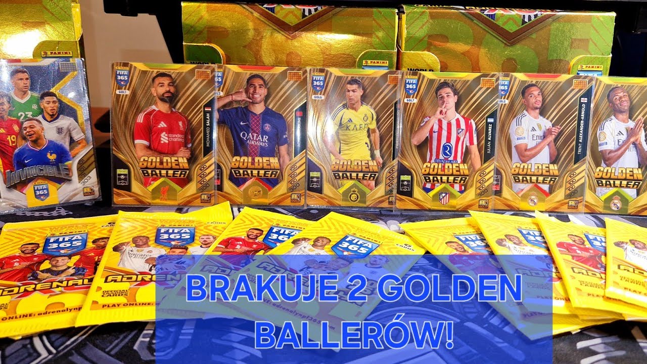 HIT! WSZYSTKIE GOLDEN BALLERY? OTWIERAM 8 PACZEK PANINI FIFA 365 2026 SZUKAM OSTATNICH KART!