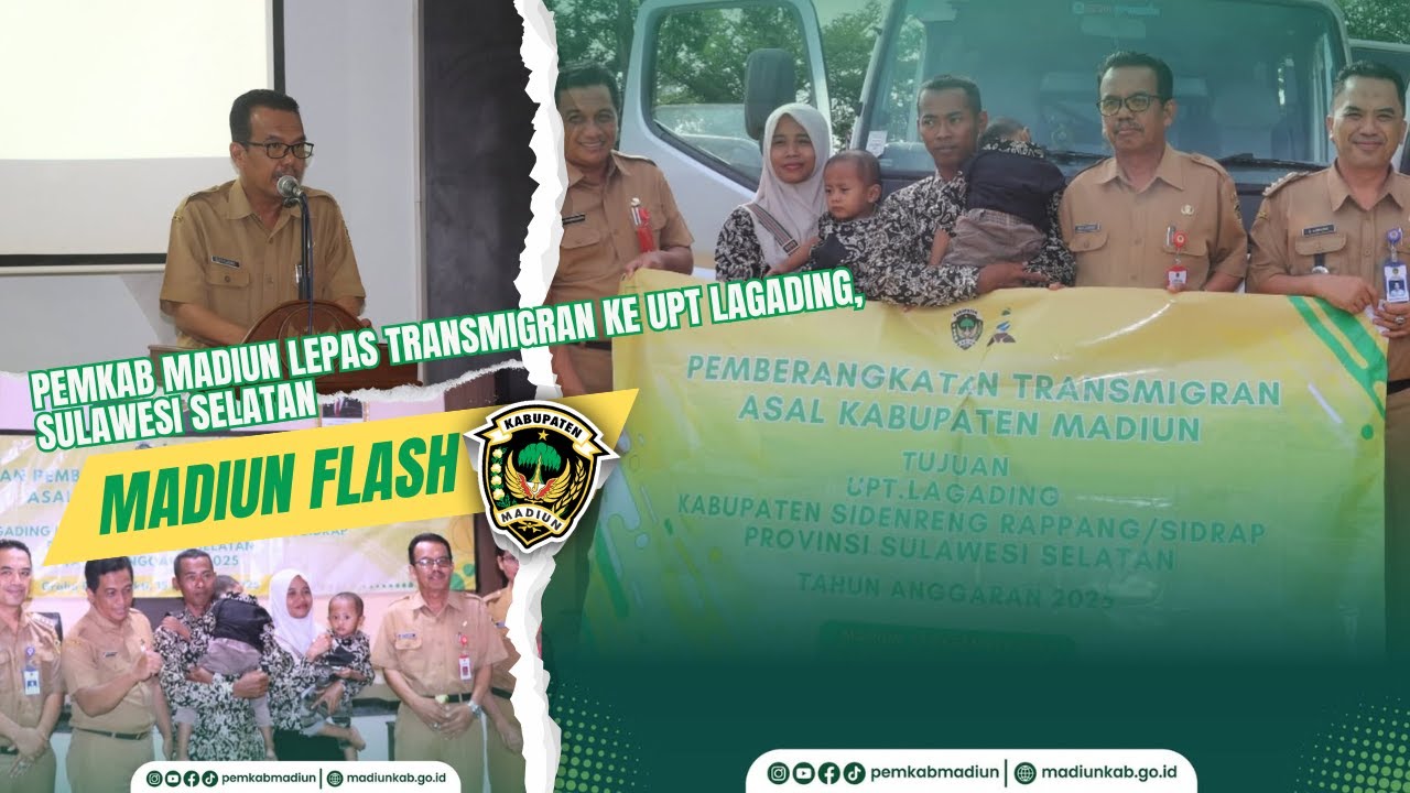Pemkab Madiun Lepas Transmigran ke UPT Lagading, Sulawesi Selatan