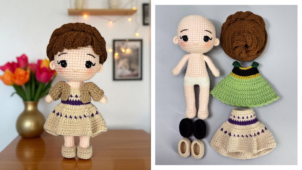 Crochet Dolls - Amigurumi Doll Princess Crochet Pattern - Dress Up & Transformation