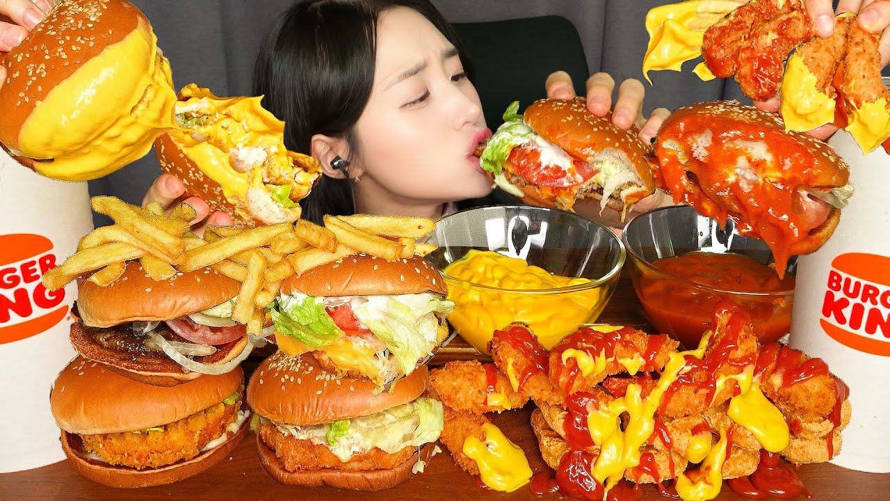 🍔СЫРНЫЙ & ОСТРЫЙ СЛИВОЧНЫЙ СОУС БУРГЕР ASMR ЗВУКИ ЕДЫ МУКБАНГ | CHEESE BURGER MUKBANG