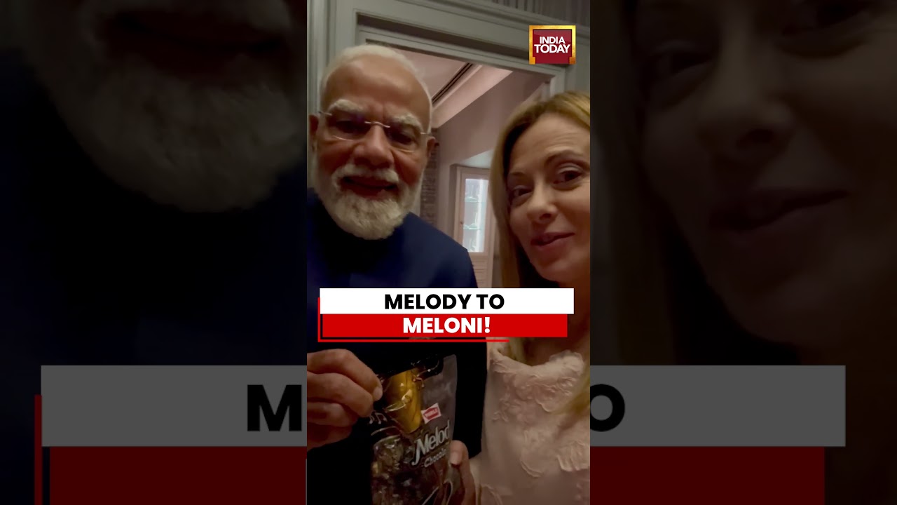 Вирусный момент с ирисками от премьер-министра Моди и Мелони #viralvideo #pmmodi #giorgiameloni #...