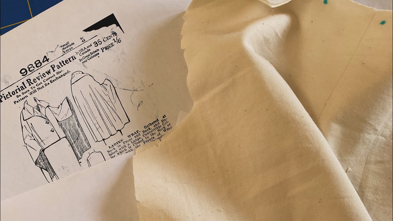 Mocking Up a Cape Sewing Pattern from 1921 to 1922