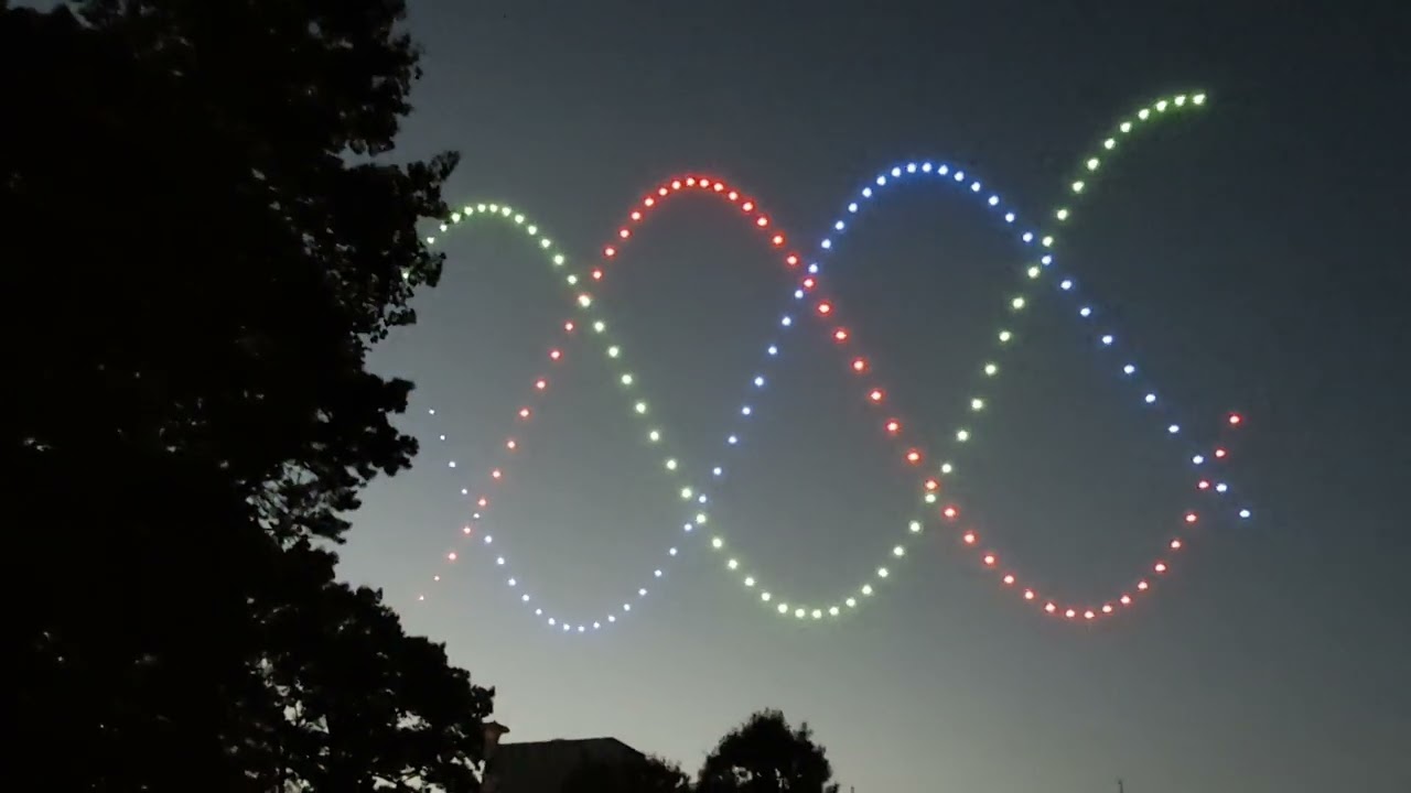 Tesla's 2024 Drone Light Show Birthday Celebration!