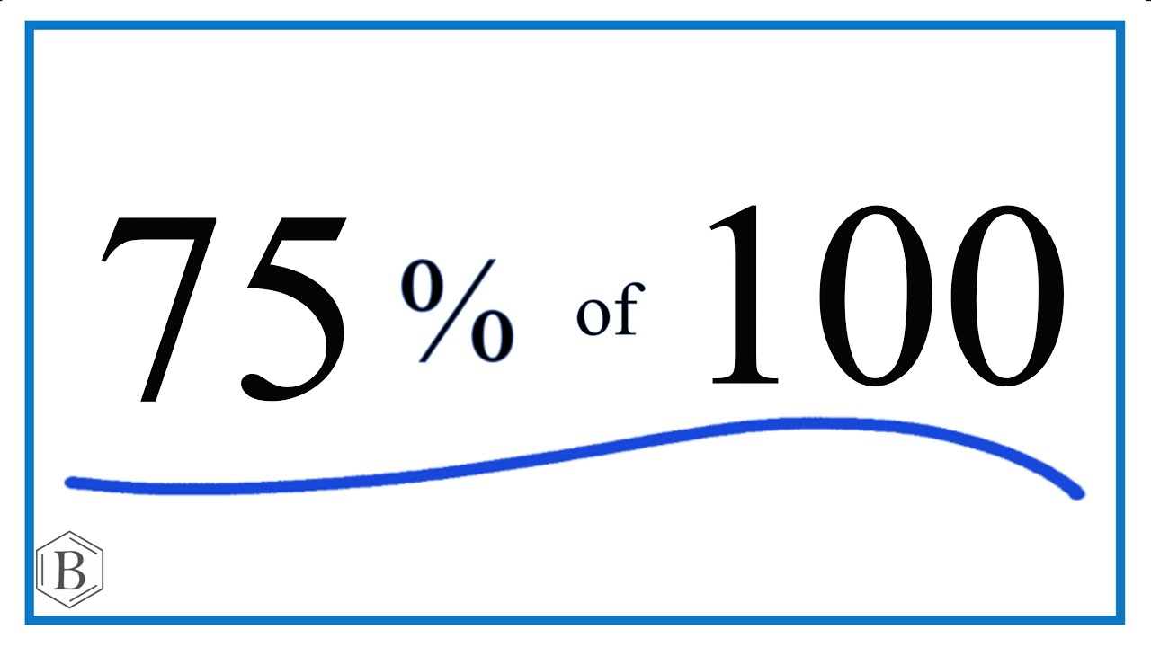 Как рассчитать 75% от 100 (семьдесят пять процентов от ста)
