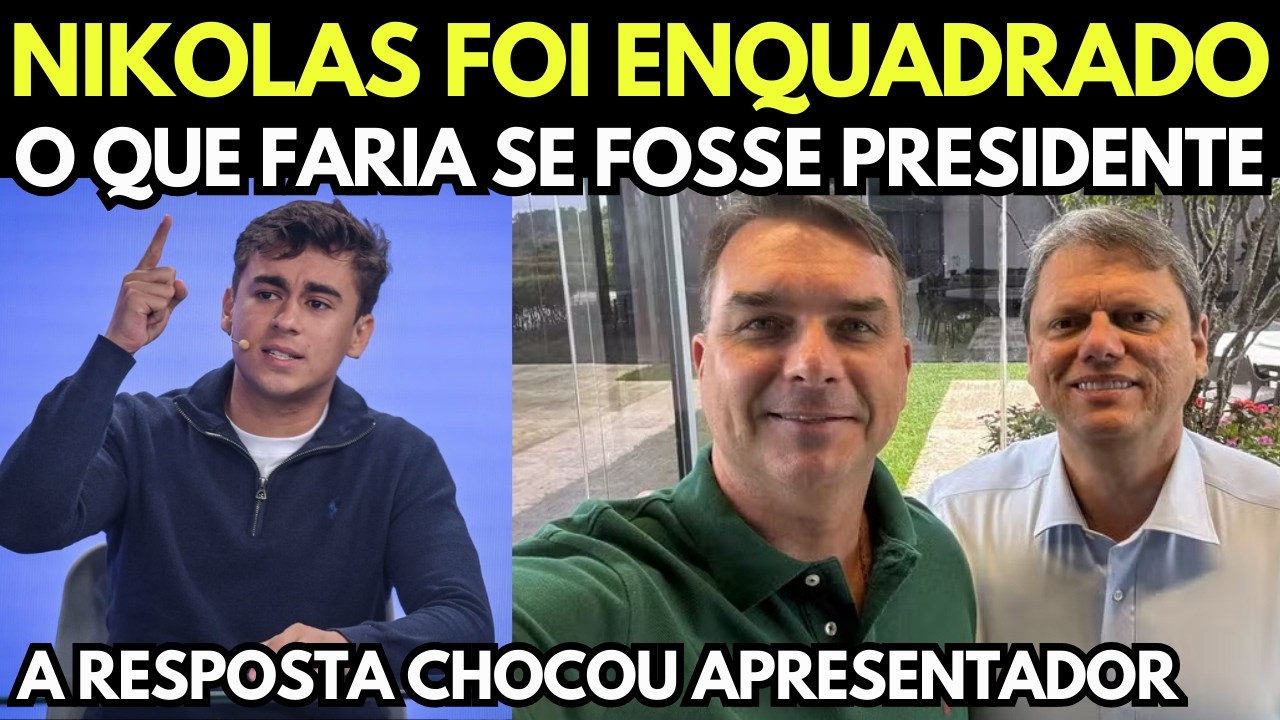 INESPERADO! NIKOLAS FOI ENQUADRADO POR APRESENTADOR E SUA RESPOSTA SOBRE A PRESIDENCIA CHOCOU TODOS