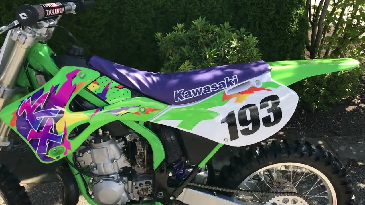 1999 Kawasaki KX250 first start up after restoration, for real first start