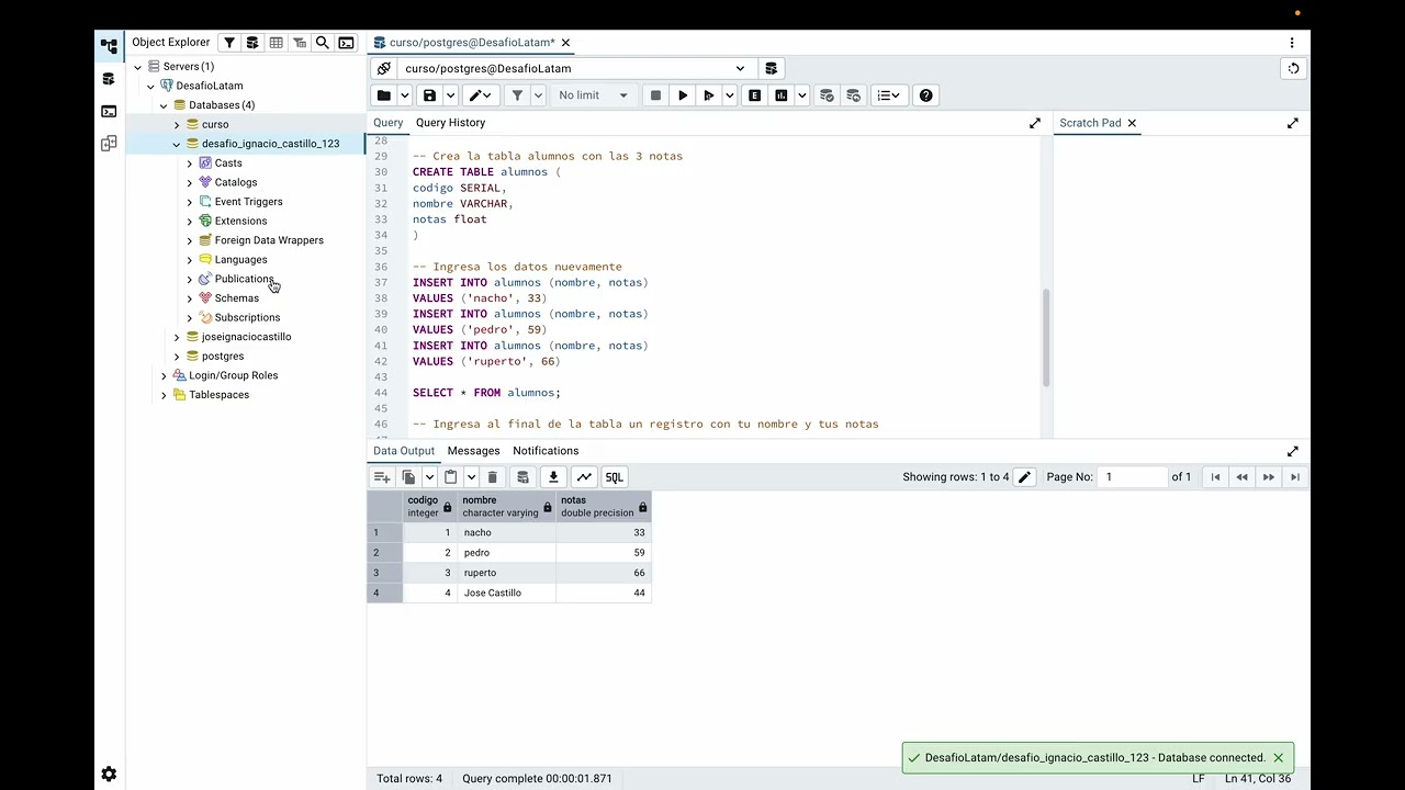 Trabajo 1 SQL DesafioLatam