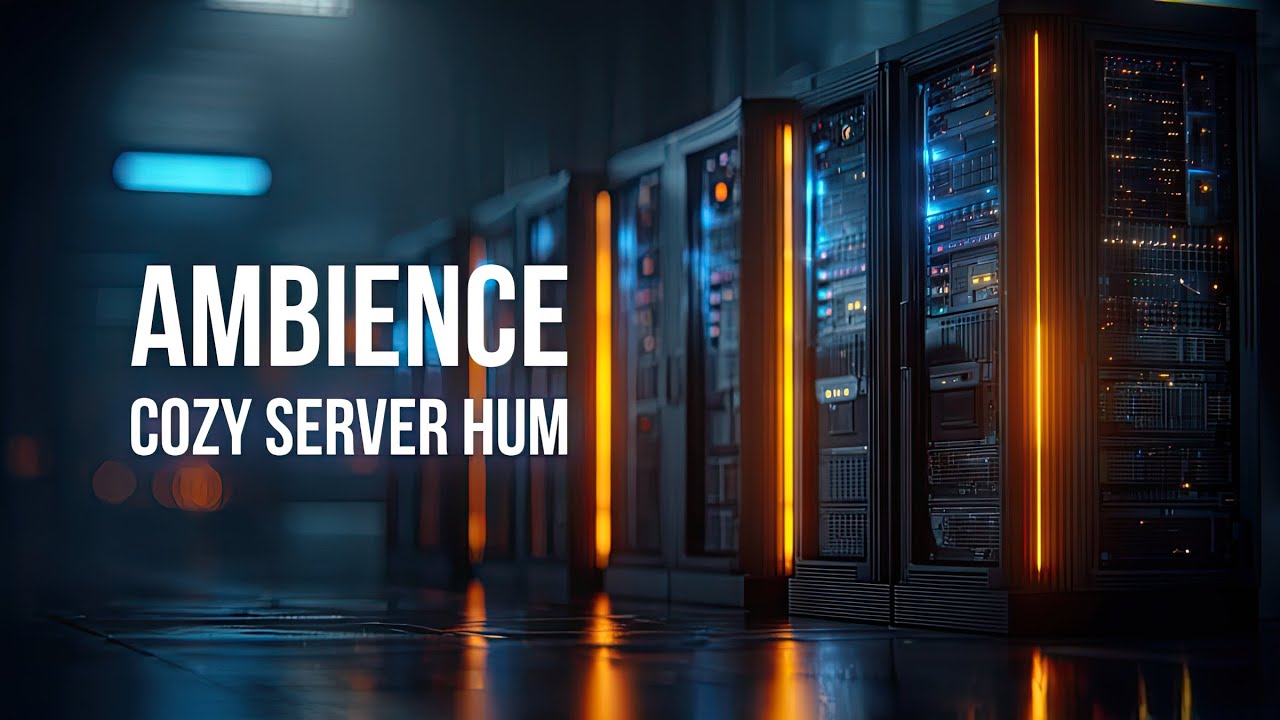 10 HOURS &bull; Cozy Server Hum (Black Screen) &ndash; Deep Sleep, Relaxation, Focus