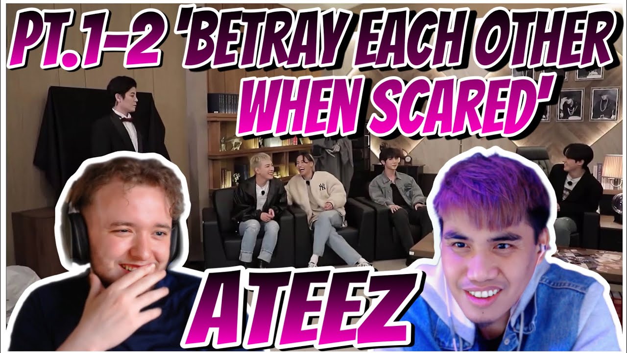 This is hilarious! ATEEZ betray each other instantly when scared pt.1-2 reaction #ATEEZ