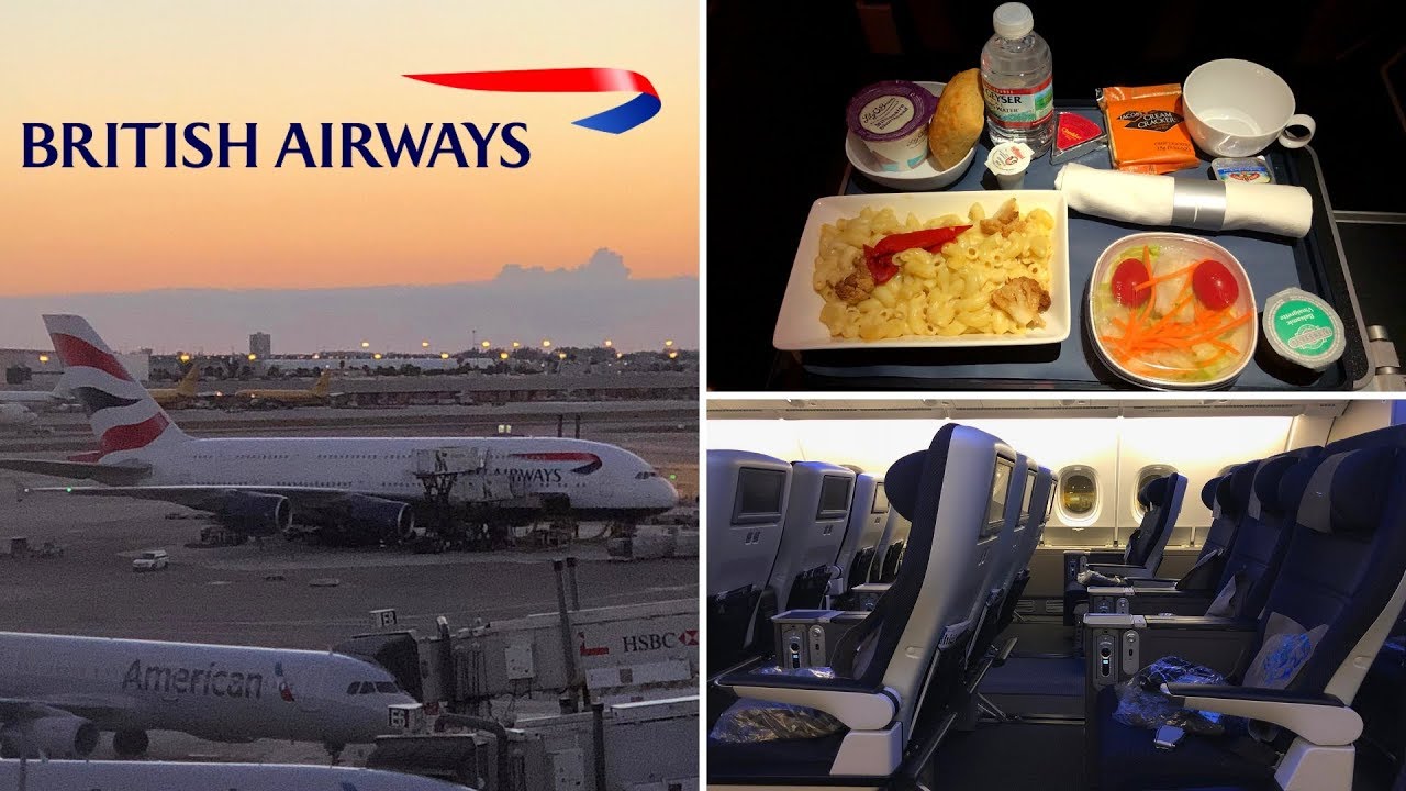 British Airways | A380 |  Miami, FL ✈ London Heathrow | World Traveller Plus |
