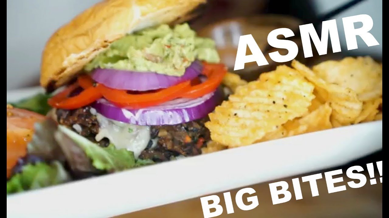 🌱ASMR Vegan Burger and BBQ Chips MUKBANG | Collab!