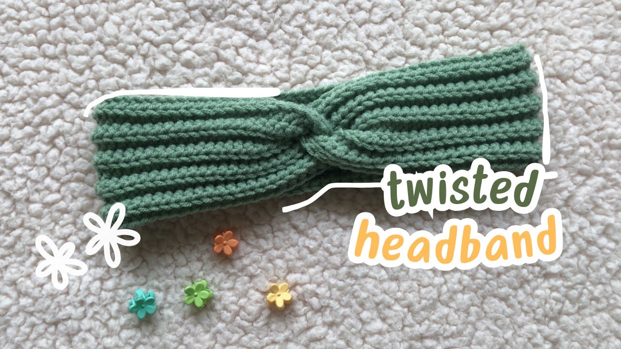 Crochet Twisted Headband | Earwarmer | Foundation hdc tips😗✨