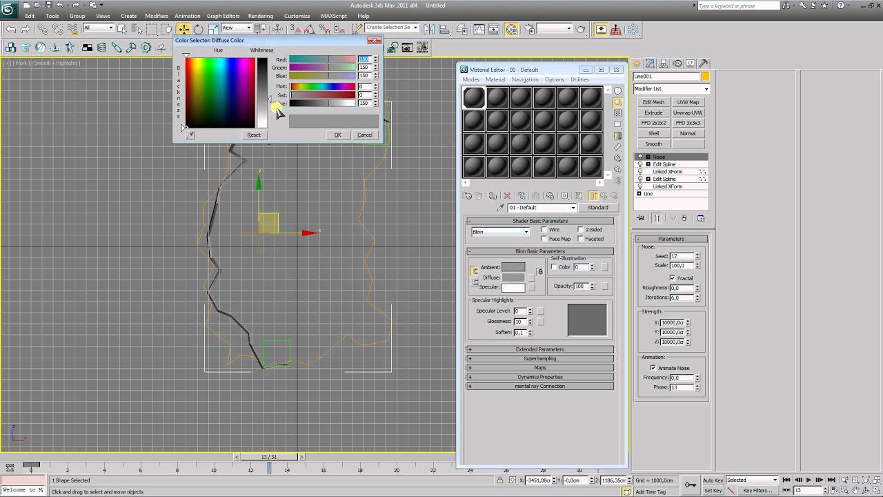 Урок 13. Делаем молнии в 3dsmax.