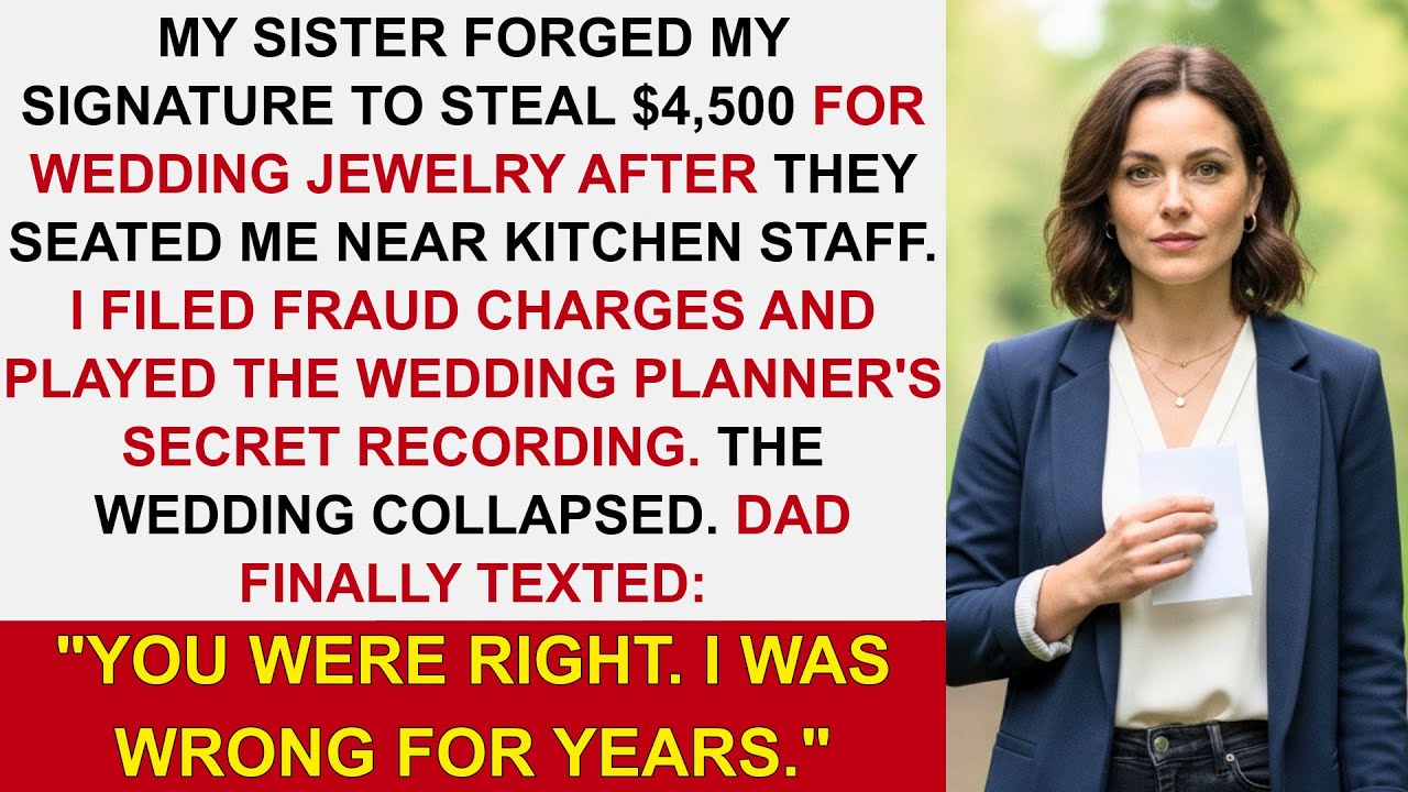 Family Revenge Stories: Sister Stole $4500 With Forged Signature, Dad Finally Chose My Side