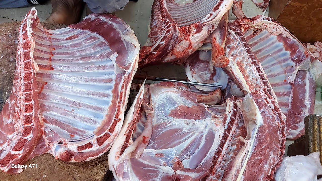 incredible big size full goat cutting skills M saeed best meat shop Pakistan