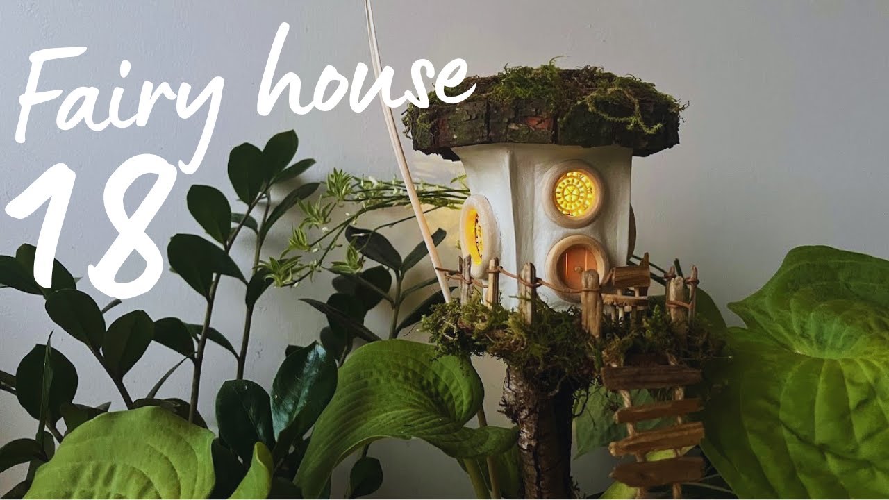 DIY solar lamp fairy house