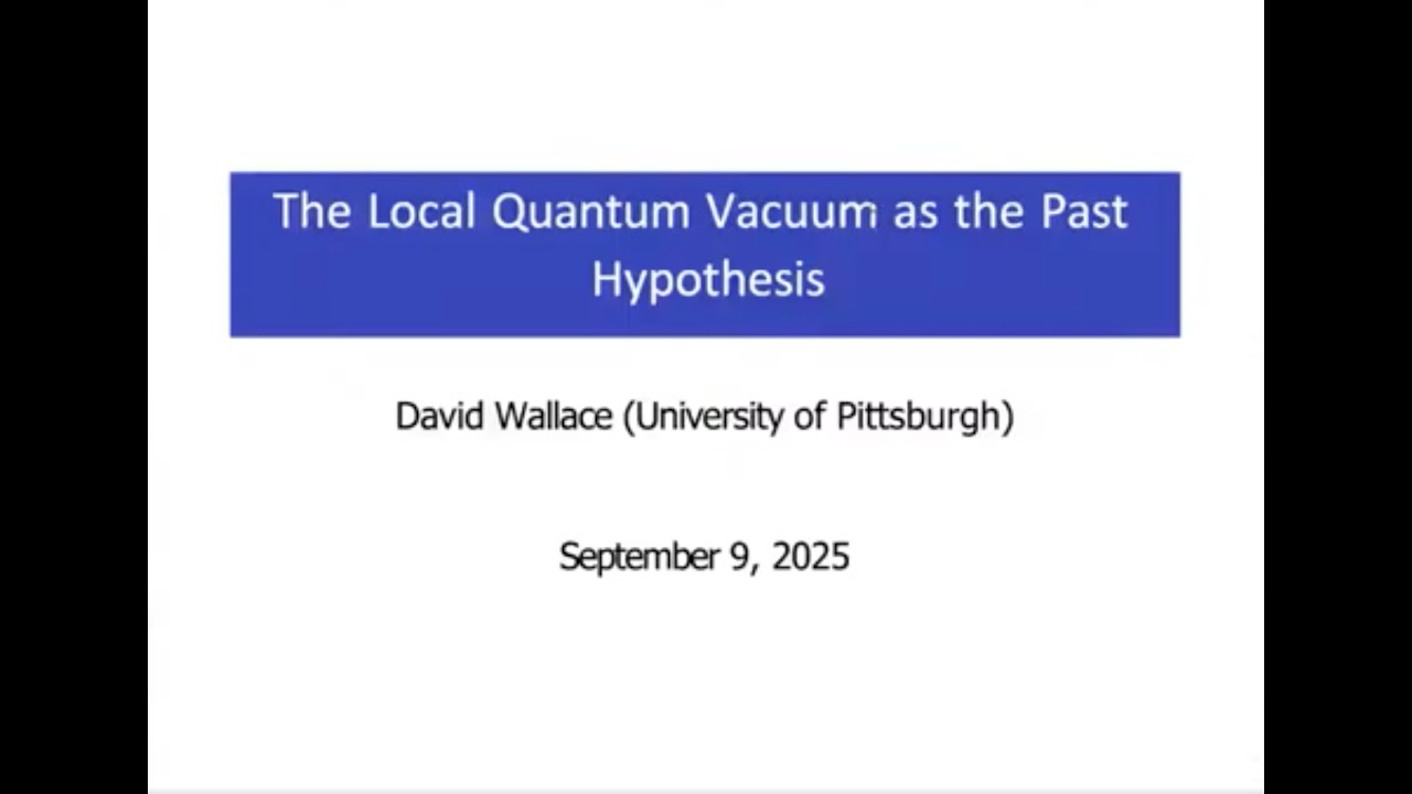 Lunchtime Talk - David Wallace 9/9/25
