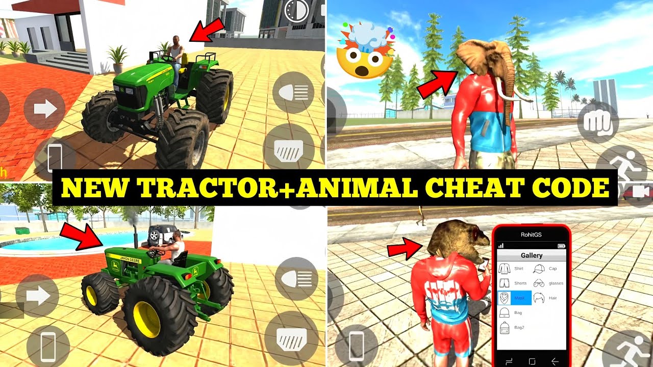 New Update Tractor Cheat Code in Indian Bike Driving 3D 🤯🔥| New Mask Cheat Code | Harsh in Game
