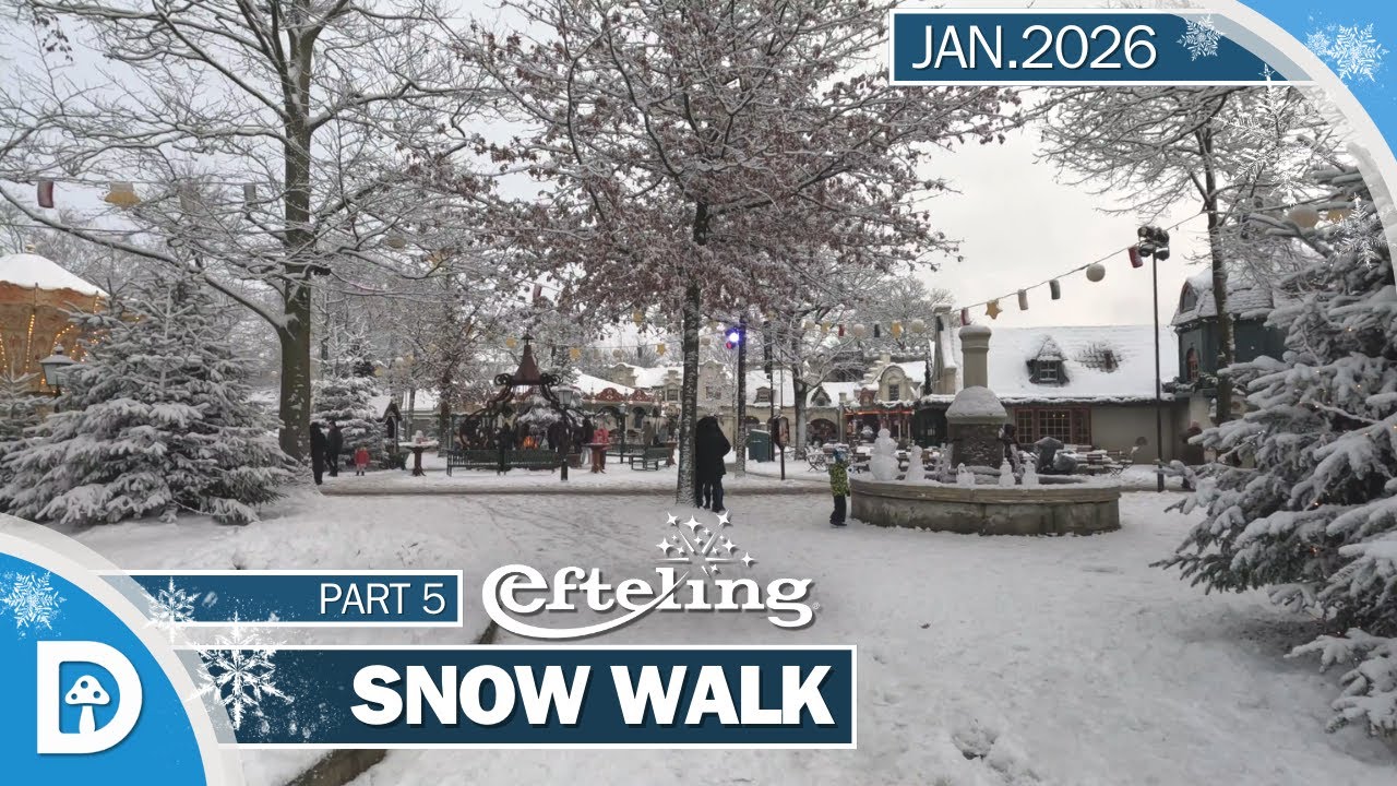 ❄ Sneeuw Tour Efteling: Deel 5 - Anton Pieck Plein | Winter Efteling 2025-2026