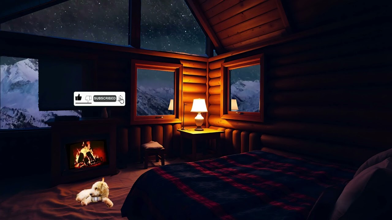 Enchanting Winter Snowy Night❄️… Storm Outside 🌨️,Serenity Inside🕯️🏠