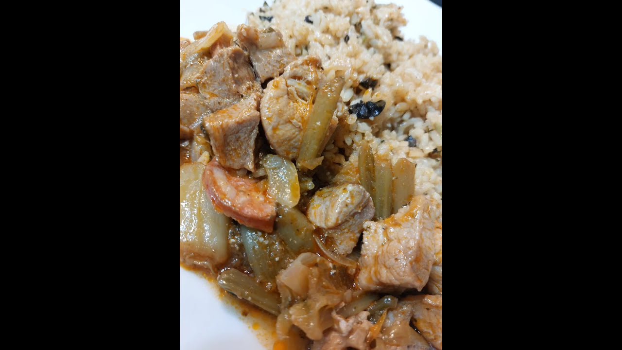 Recette facile : échine en sauce avec du riz 