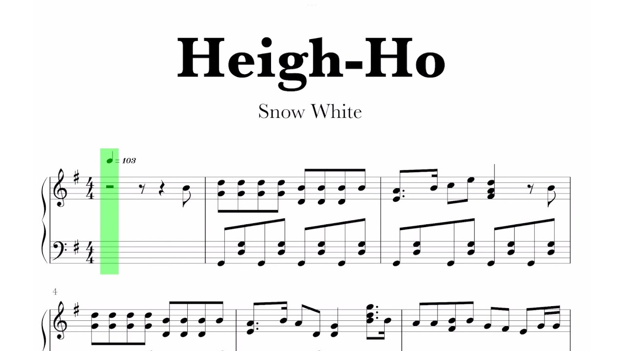 Heigh-Ho - Snow White and the Seven Dwarfs Sheet Music