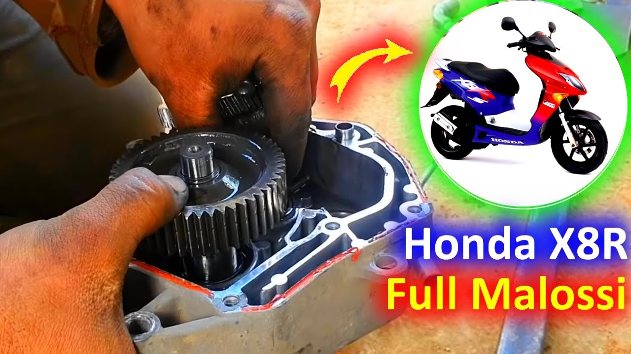 اجي تكتاشف كيفاش صلحنا honda x8r لي كانت  محدودة ف 65 km /h 😐 واخا هي  كاملة  full malossi 💪