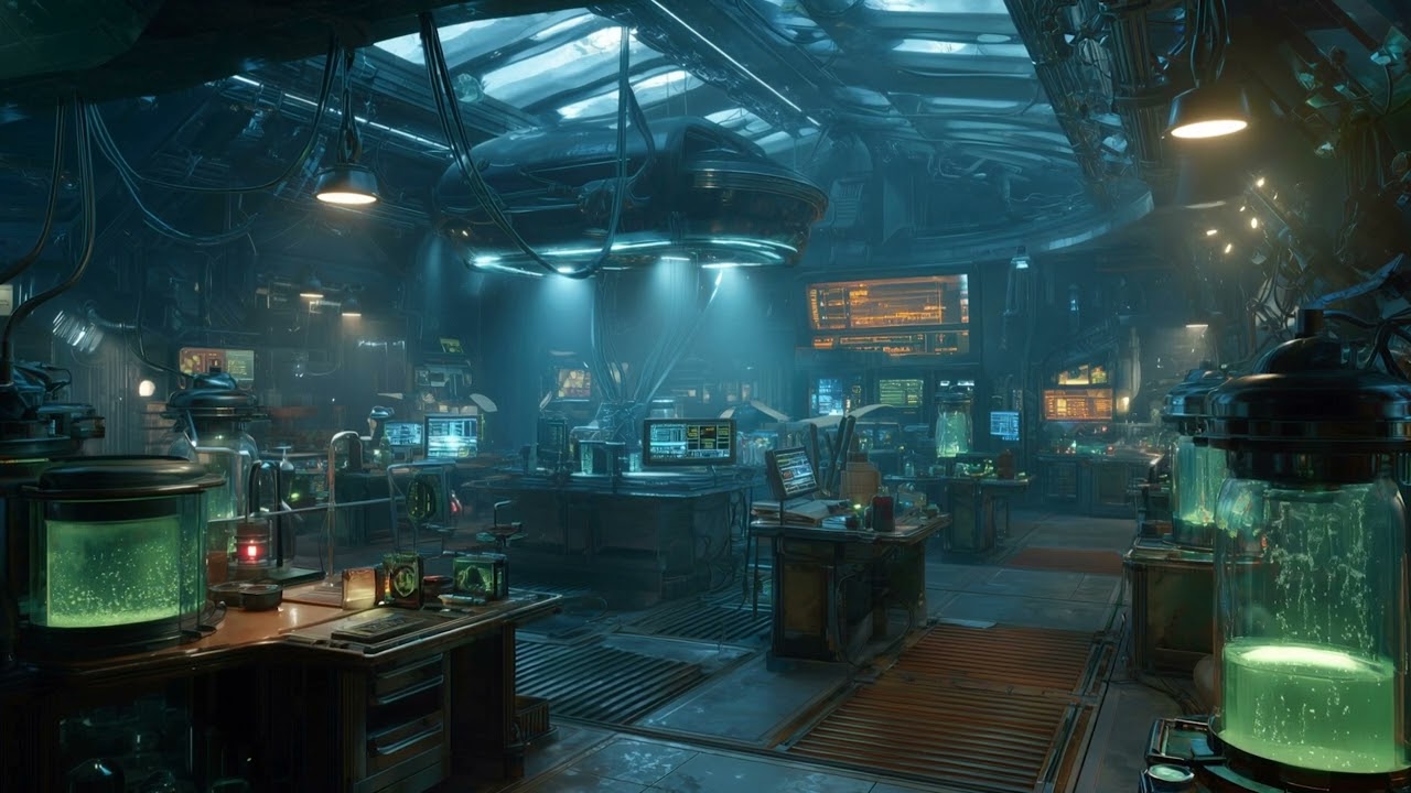 Abandoned Sci-Fi Lab 🧪 | Post-Apocalyptic Outpost, Dark Ambient Atmosphere 🌌