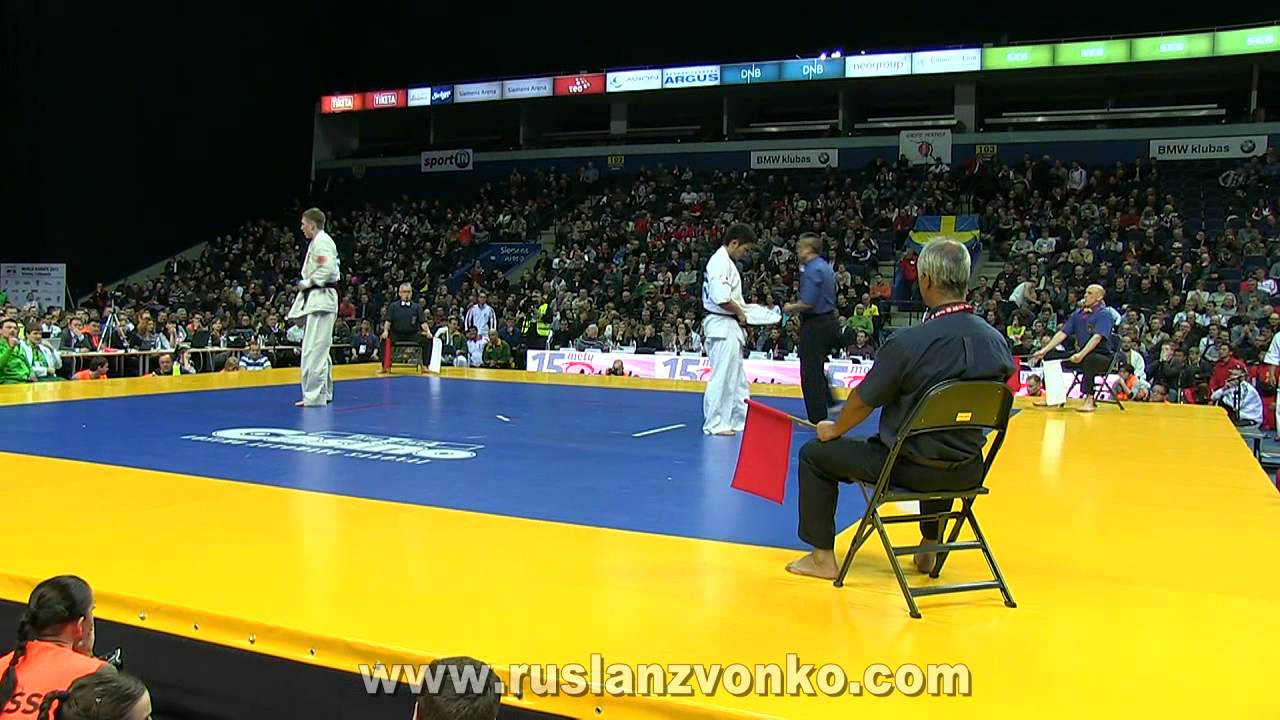 The 5th Karate World Cup 1/8 man heavyweight 4 Secinski-Shimamoto