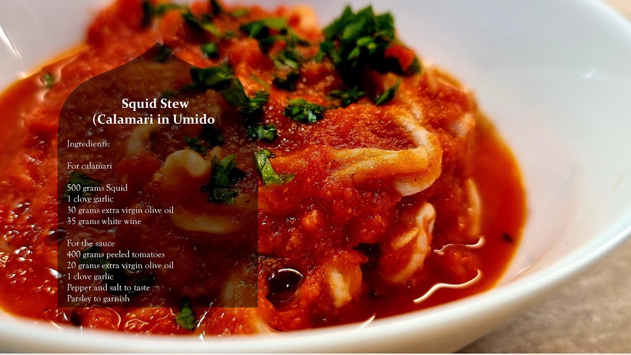 Italian Style Squid Stew (Calamari in Umido)